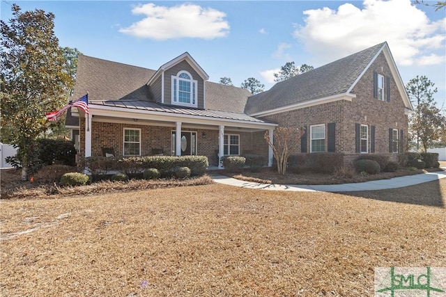 view of front of property with covered porch