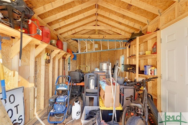 view of storage room