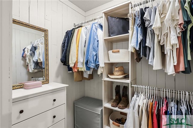 view of walk in closet