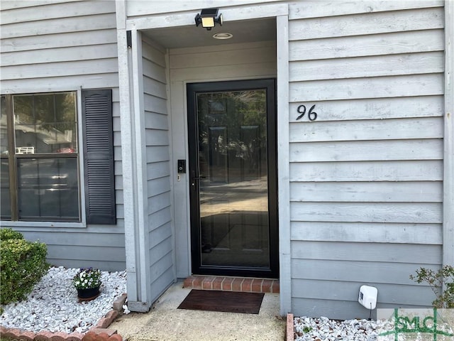 view of doorway to property