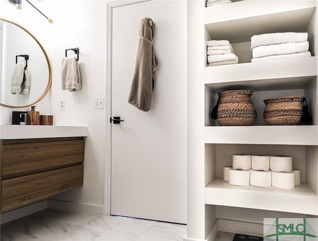 bathroom with vanity