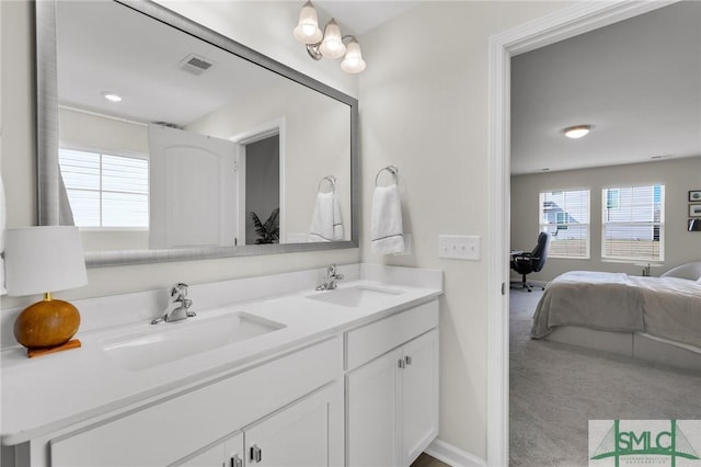 bathroom with vanity