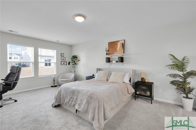 view of carpeted bedroom