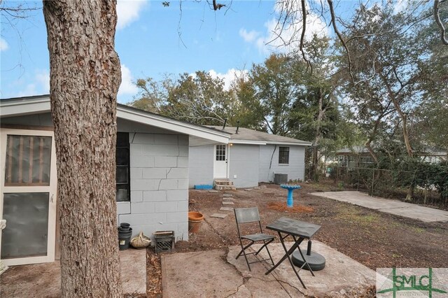 rear view of house featuring a patio area