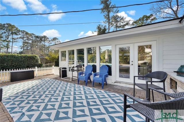 view of patio with french doors