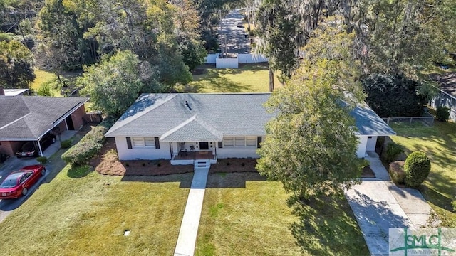 birds eye view of property