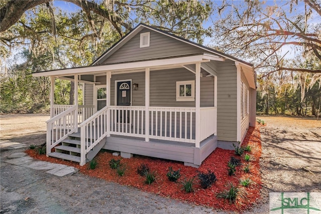 view of front of home with a porch