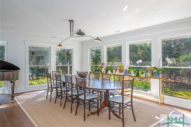 sunroom / solarium with visible vents