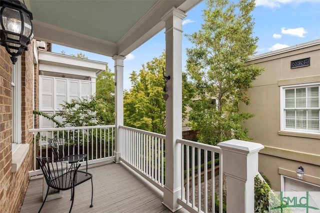 balcony with covered porch