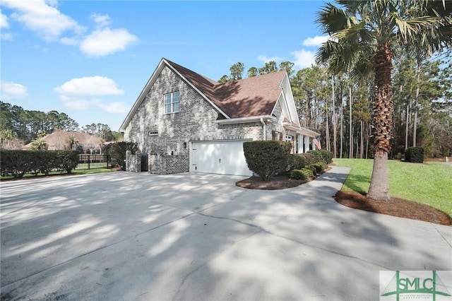 view of home's exterior with a garage