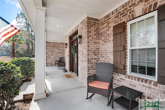 view of patio / terrace with a porch