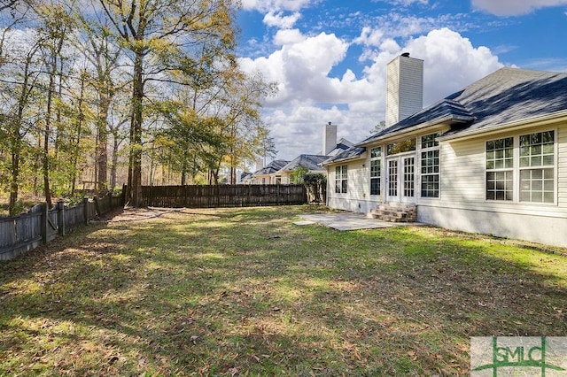 view of yard with a patio