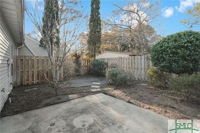 view of yard featuring a patio area