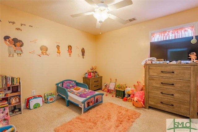 164 Glynn Ct, Hinesville, GA 31313 - carpeted bedroom with ceiling fan
