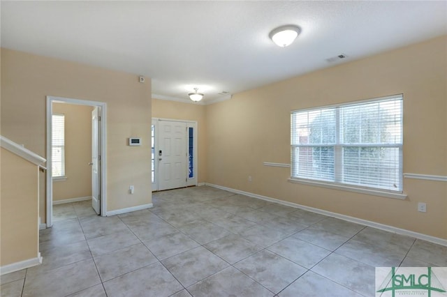 view of tiled entrance foyer