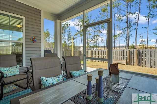 view of sunroom / solarium