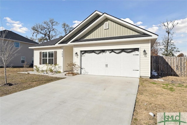 view of front of home featuring a garage