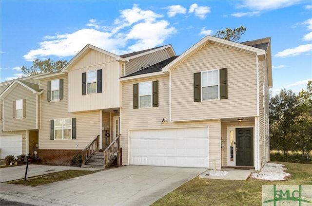 view of front of home featuring a garage