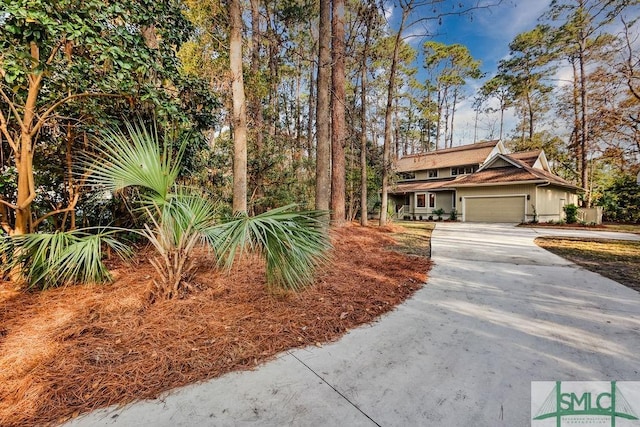 view of front of home featuring a garage