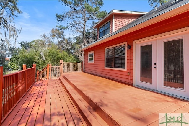 view of wooden deck