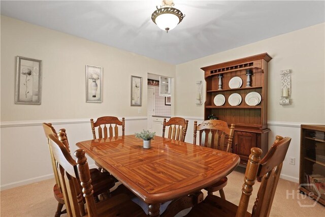 1280 Little Mccall Rd, Guyton, GA 31312 - dining area with light colored carpet and baseboards