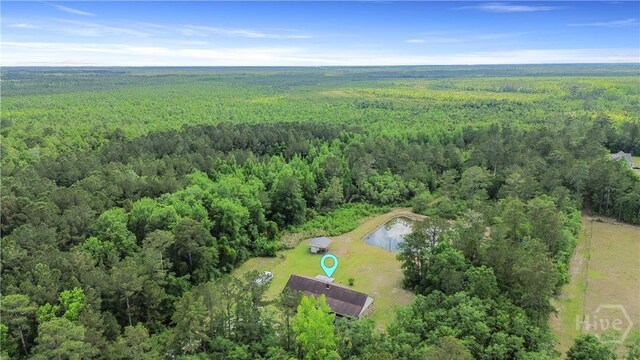 1280 Little Mccall Rd, Guyton, GA 31312 - aerial view of property's location with a heavily wooded area and a large body of water