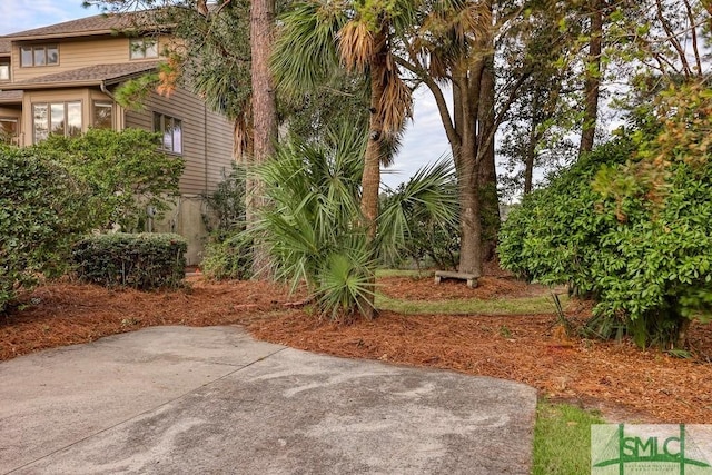 view of yard with a patio area