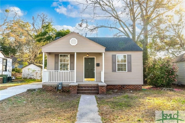 bungalow-style house with a porch