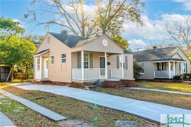 bungalow with covered porch