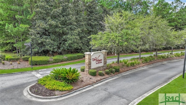 view of community sign