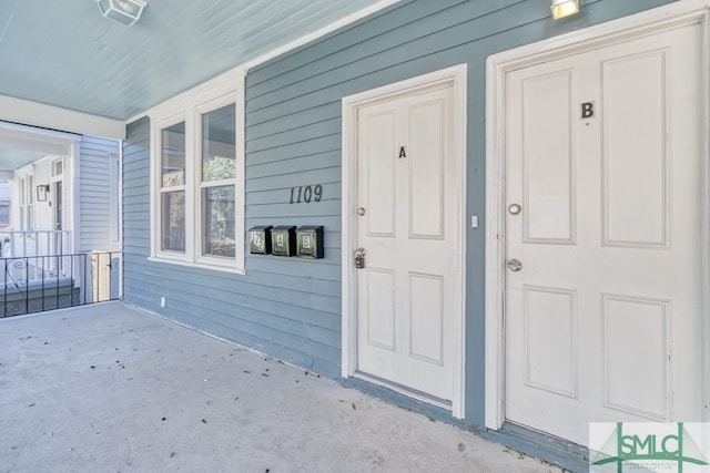 view of doorway to property