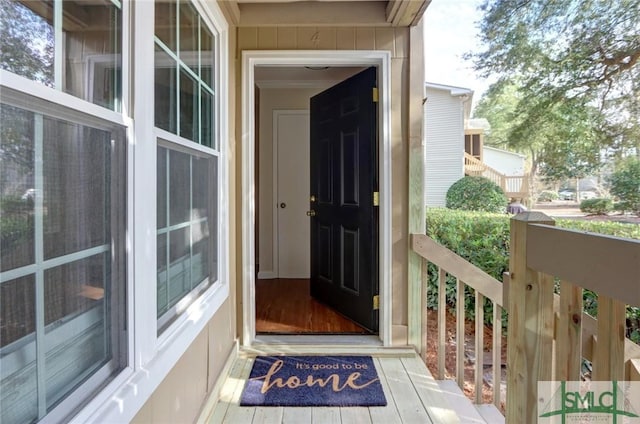 view of doorway to property