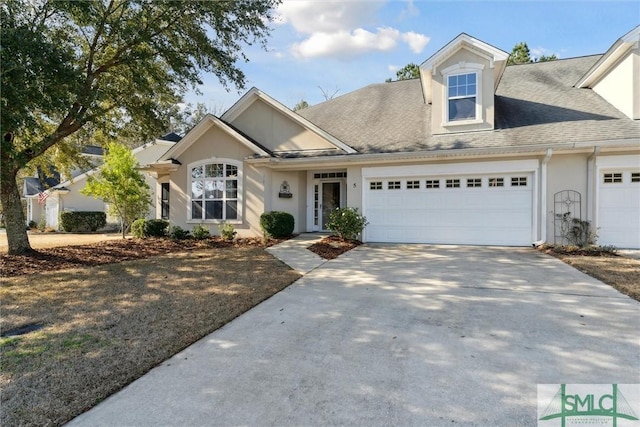 view of front facade featuring a garage