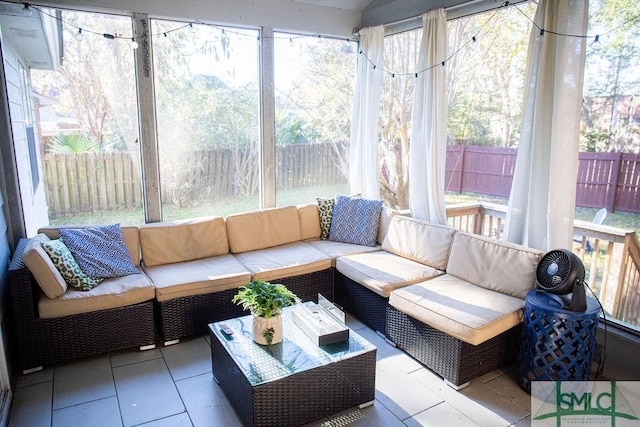 view of sunroom