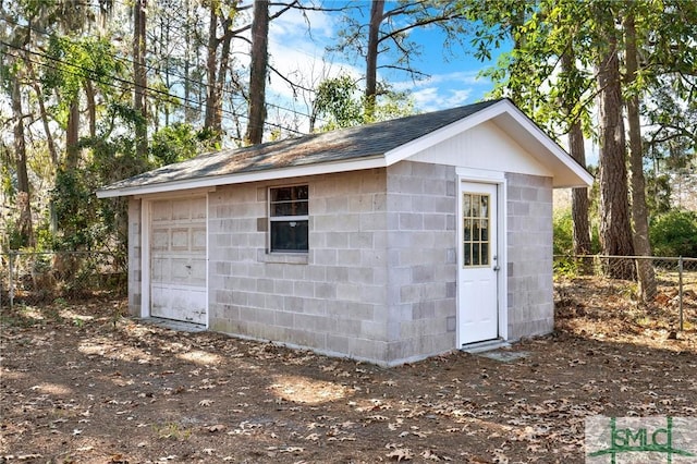 view of outbuilding