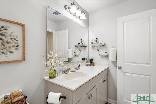 bathroom featuring vanity