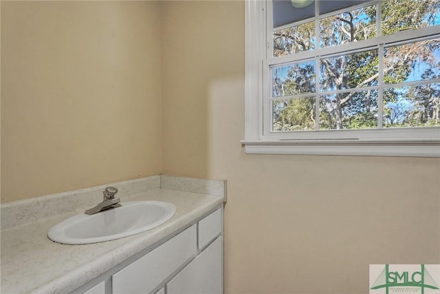 bathroom with vanity