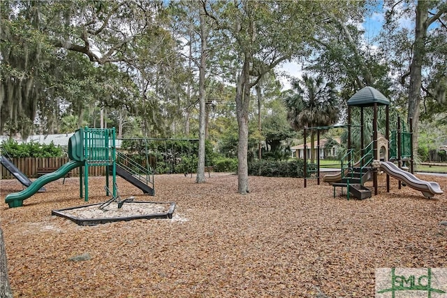 view of jungle gym