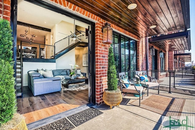 view of patio / terrace featuring outdoor lounge area