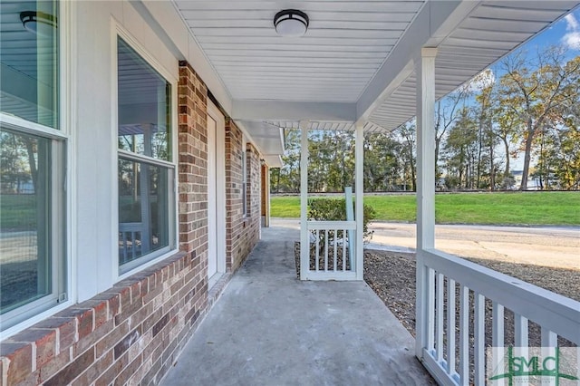 view of patio with covered porch