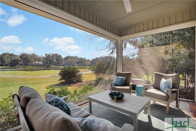 view of patio / terrace featuring an outdoor hangout area