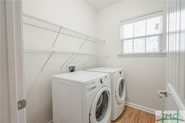 230 Ventura Pl, Pooler, GA 31322 - washroom featuring light hardwood / wood-style flooring and washer and clothes dryer