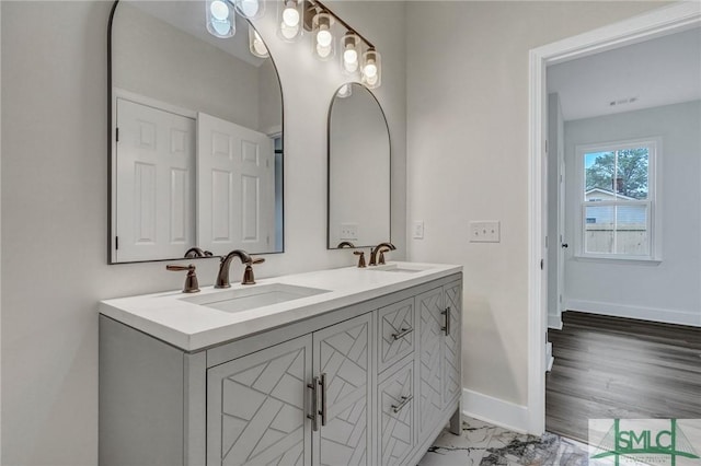 bathroom with vanity