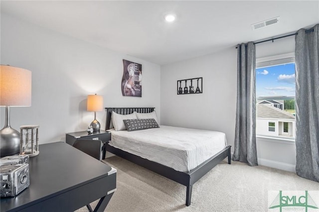 view of carpeted bedroom