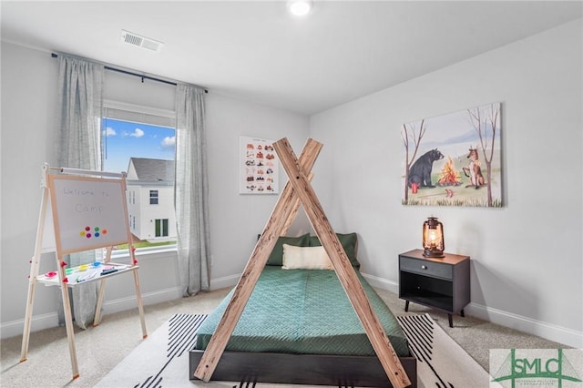 view of carpeted bedroom