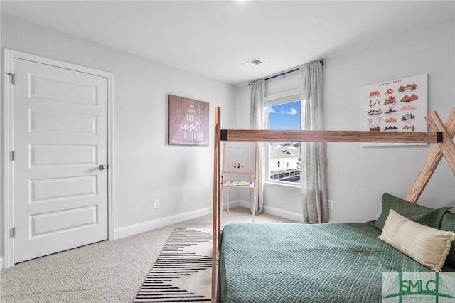 view of carpeted bedroom