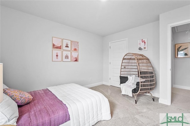 bedroom featuring carpet flooring