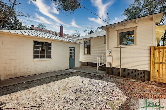 rear view of house with a patio area