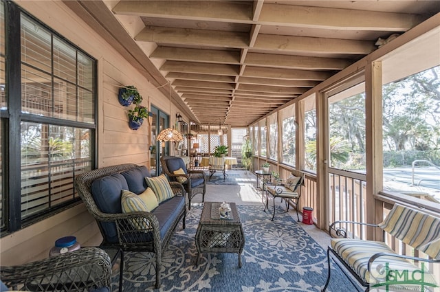 view of sunroom / solarium