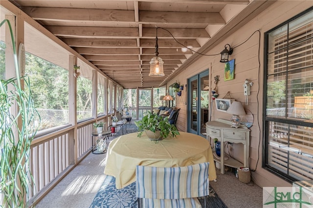 view of sunroom